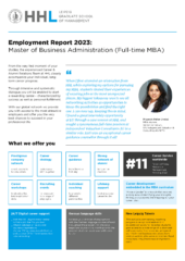 Employment Report Hhl Mba Program Full Time Seite 1