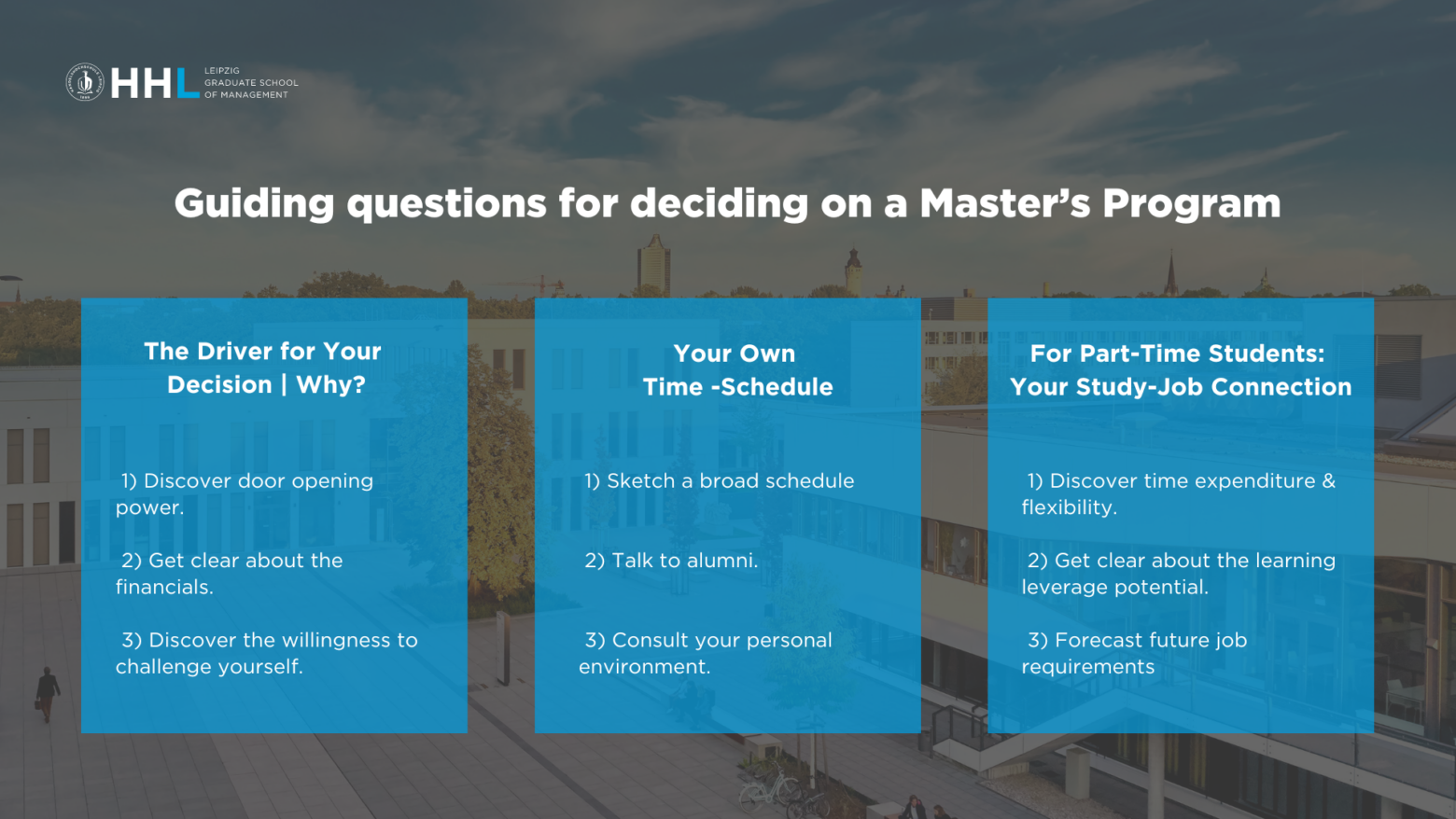 How to Choose the Right Part-Time Master Degree - HHL Blog
