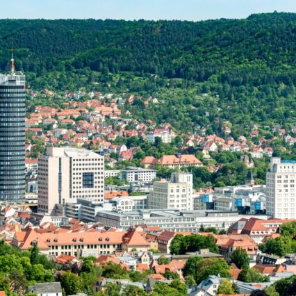 ein Panoramabild des Jentowers