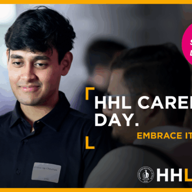 Header image for the HHL event HHL Career Day (purple overlay with caption)