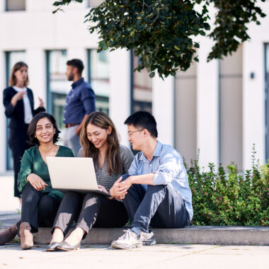 A portrait of Full-time MBA students on the HHL campus.