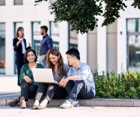 A portrait of Full-time MBA students on the HHL campus.