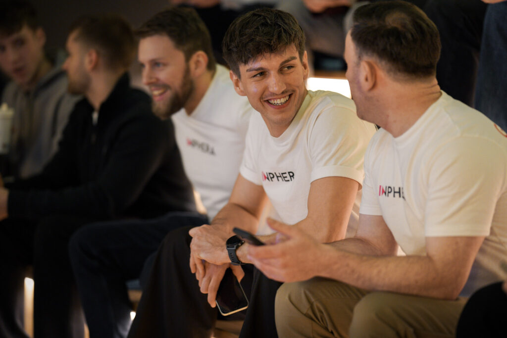 Students exchanging ideas during a group discussion at the HHL Digital Space Launch Day.