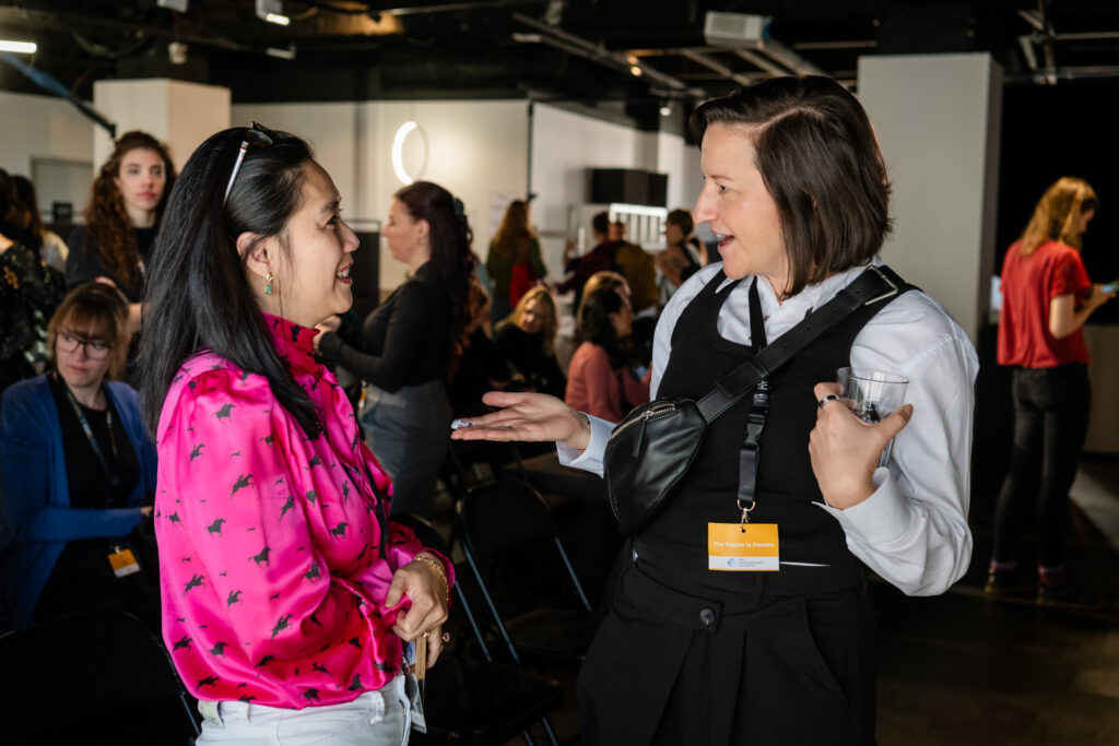 Two women at the HHL The Future is Female Talks Event