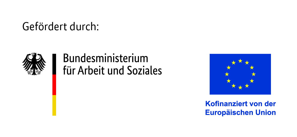 Bundesministerium für Arbeit und Soziales und EU Förderlogo