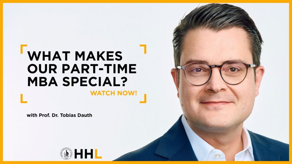 Thumbnail for the video: What Makes The Part Time MBA at HHL special? With Prof. Dr. Tobias Dauth