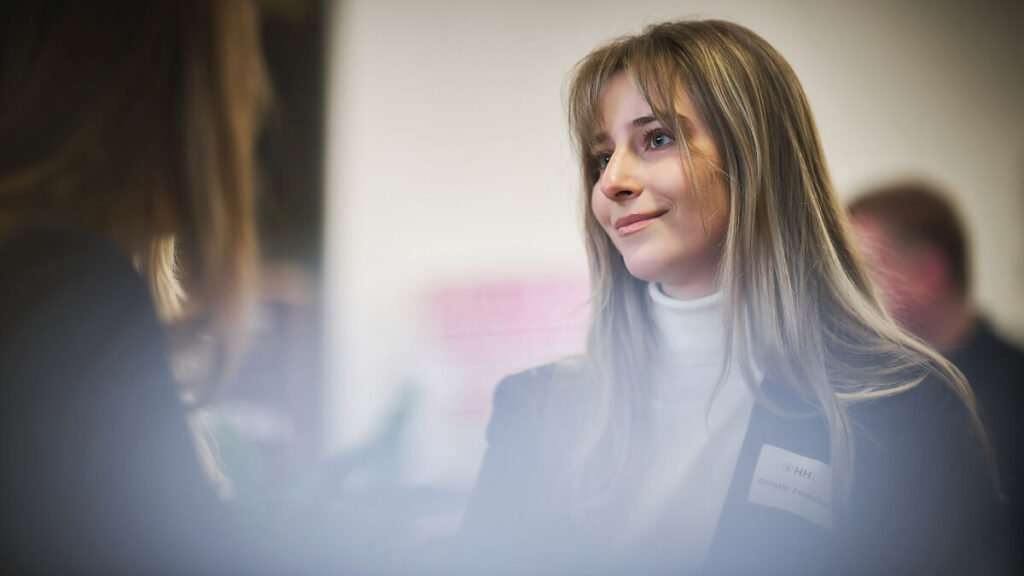A women attending HHL Career Day.