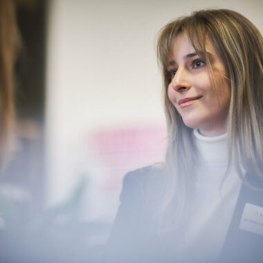 A women attending HHL Career Day.